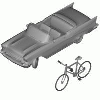 Detailed 3D vehicle models.