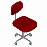 Cadeira de escritório em 3D.