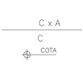 Cotas de comprimento e de nível em 10 blocos.