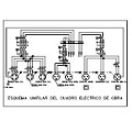 Blocks with constructive details for electrical installations.