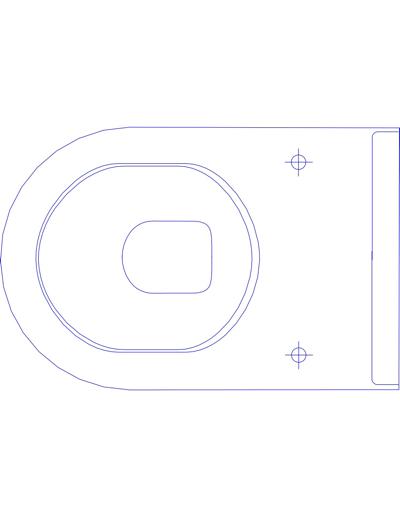 Vaso sanit&aacute;rio em planta da Duravit.