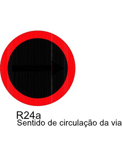 R24a - Sentido de Circula&ccedil;&atilde;o da Via / Pista.
