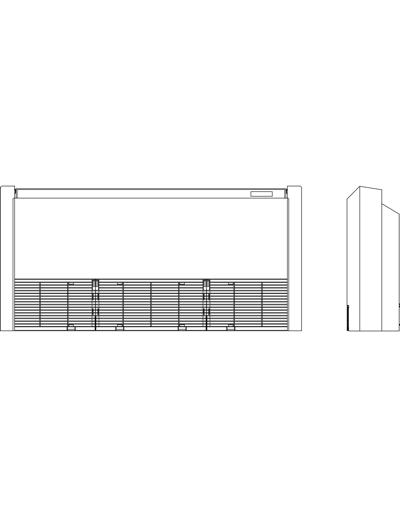Split air conditioner, apparent ceiling, Hitachi RPC025AP / 030AP models.