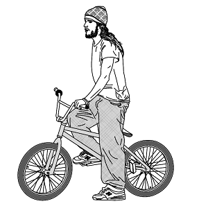 Ciclista com bike.