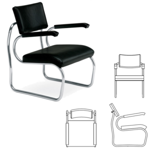 Santelia approach chair from Zanotta.