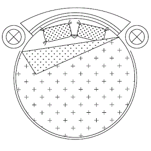 Round double bed.