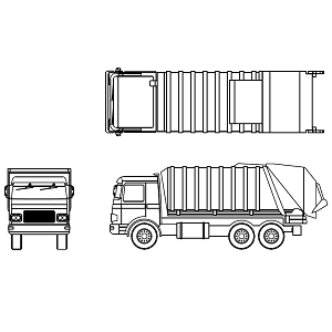 Caminh&atilde;o para transporte de lixo urbano.
