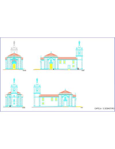 Chapel with bell tower in sight.