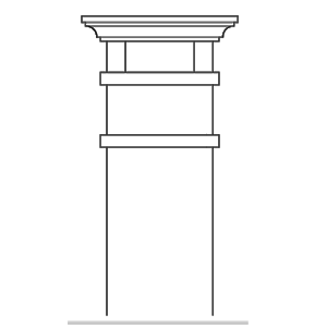 Chimney of masonry.