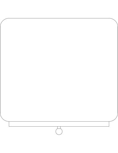 Criado-mudo em planta.