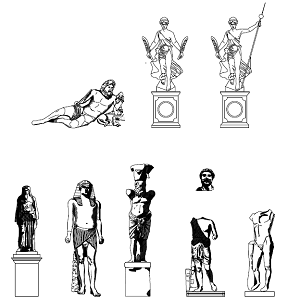 Statues / sculptures.