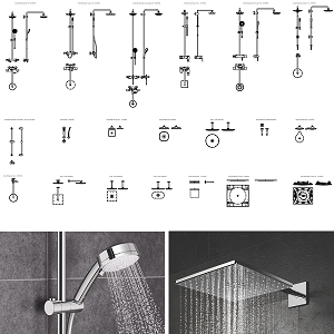 Chuveiros e duchas Grohe para banheiros.