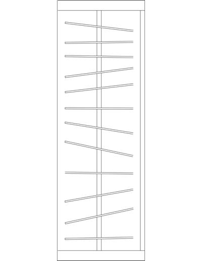 Guarda-roupa (roupeiro) com cabides em planta baixa, 1.