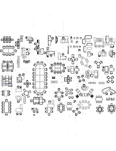 Mesas 2d em AutoCAD 162 Blocos CAD gratis