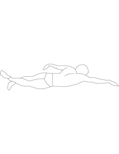 Man swimming, 1.