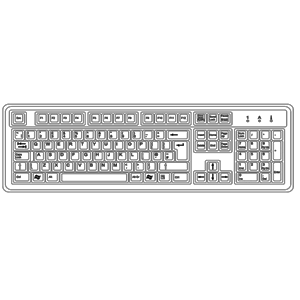 Teclado para computador em planta, 1.